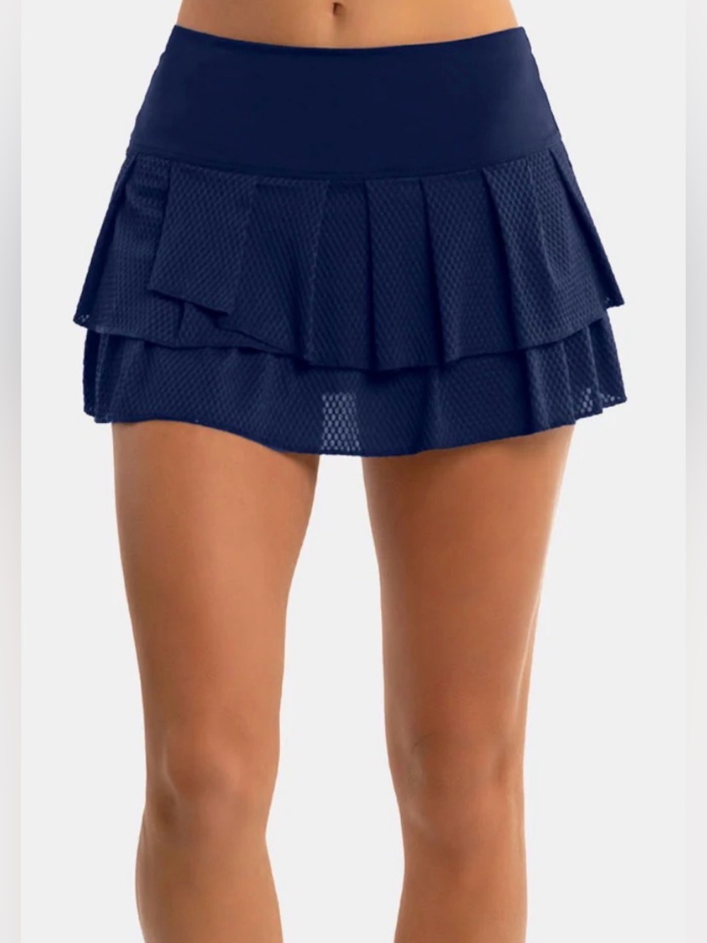 Lucky in Love Navy Layered Ruffle Mini Skort